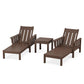 POLYWOOD Acadia 3-Piece Chaise Set — Mahogany