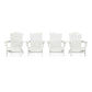 POLYWOOD Wave Collection 4-Piece Adirondack Chair Set in Vintage Finish FREE SHIPING