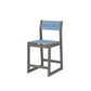 POLYWOOD EDGE Sling Counter Side Chair — Driftwood / Poolside Sling