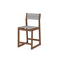 POLYWOOD EDGE Sling Counter Side Chair — Teak / Metallic Sling