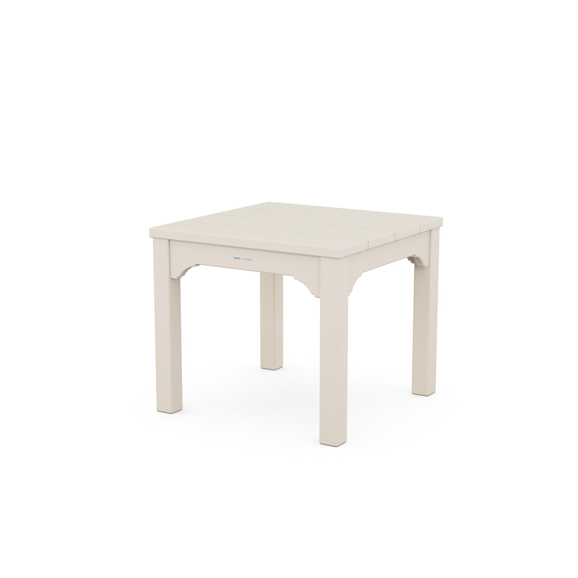 POLYWOOD Chinoiserie End Table — Sand
