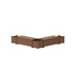 POLYWOOD 48" Vineyard L- Shaped Planter Storage Bench Corner Set — Teak