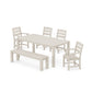 POLYWOOD Lakeside 6-Piece Parsons Dining Set with Bench — Sand