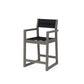 POLYWOOD EDGE Sling Counter Arm Chair — Driftwood / Black Sling