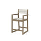 POLYWOOD EDGE Sling Counter Arm Chair — Vintage Sahara / Parchment Sling