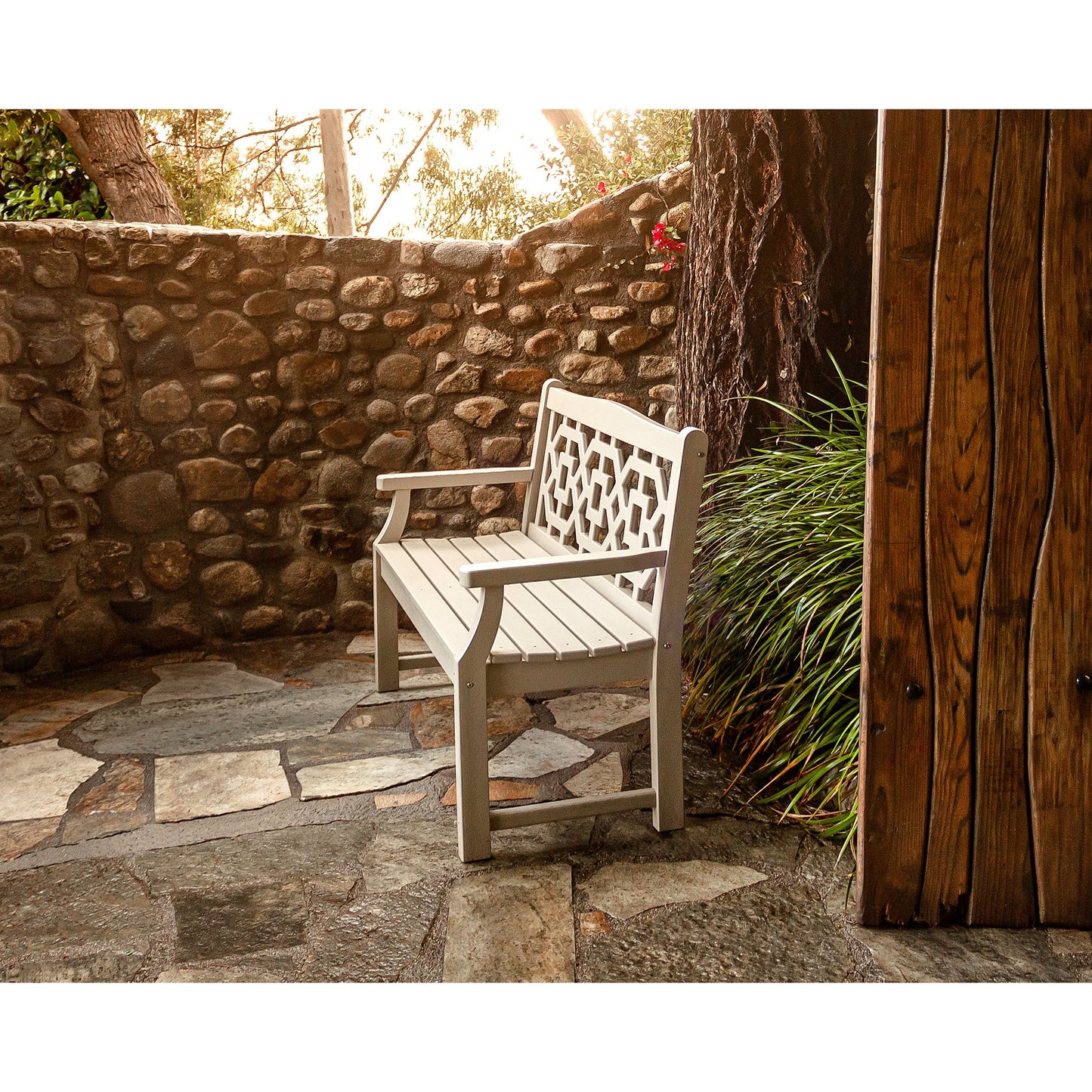 POLYWOOD Chinoiserie 48" Garden Bench