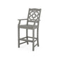 POLYWOOD Chinoiserie Bar Arm Chair — Slate Grey