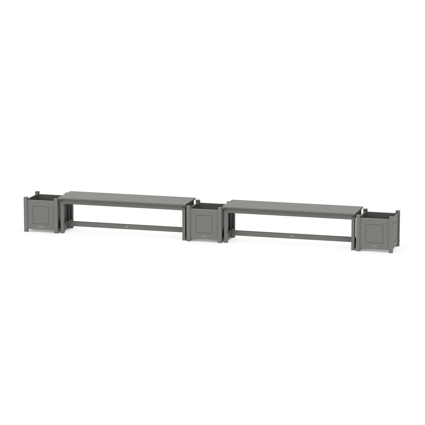 POLYWOOD 60" Country Living L- Shaped Planter Bench Corner Set