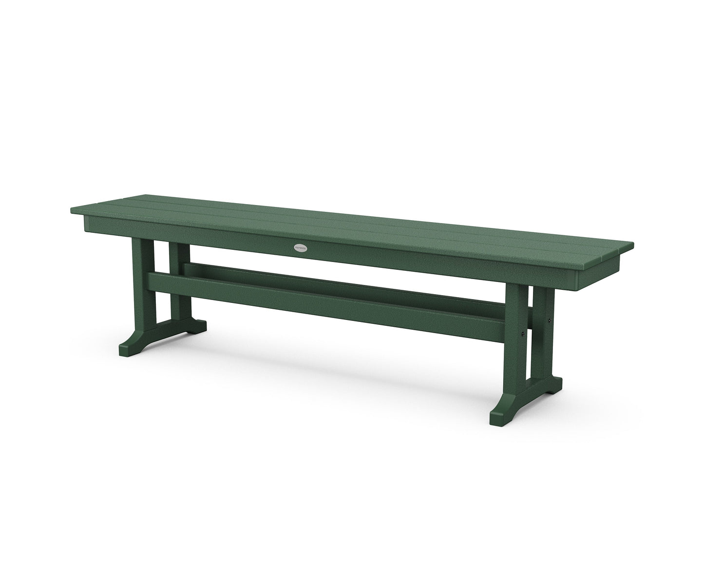 POLYWOOD Farmhouse 65" Side Bench — Green