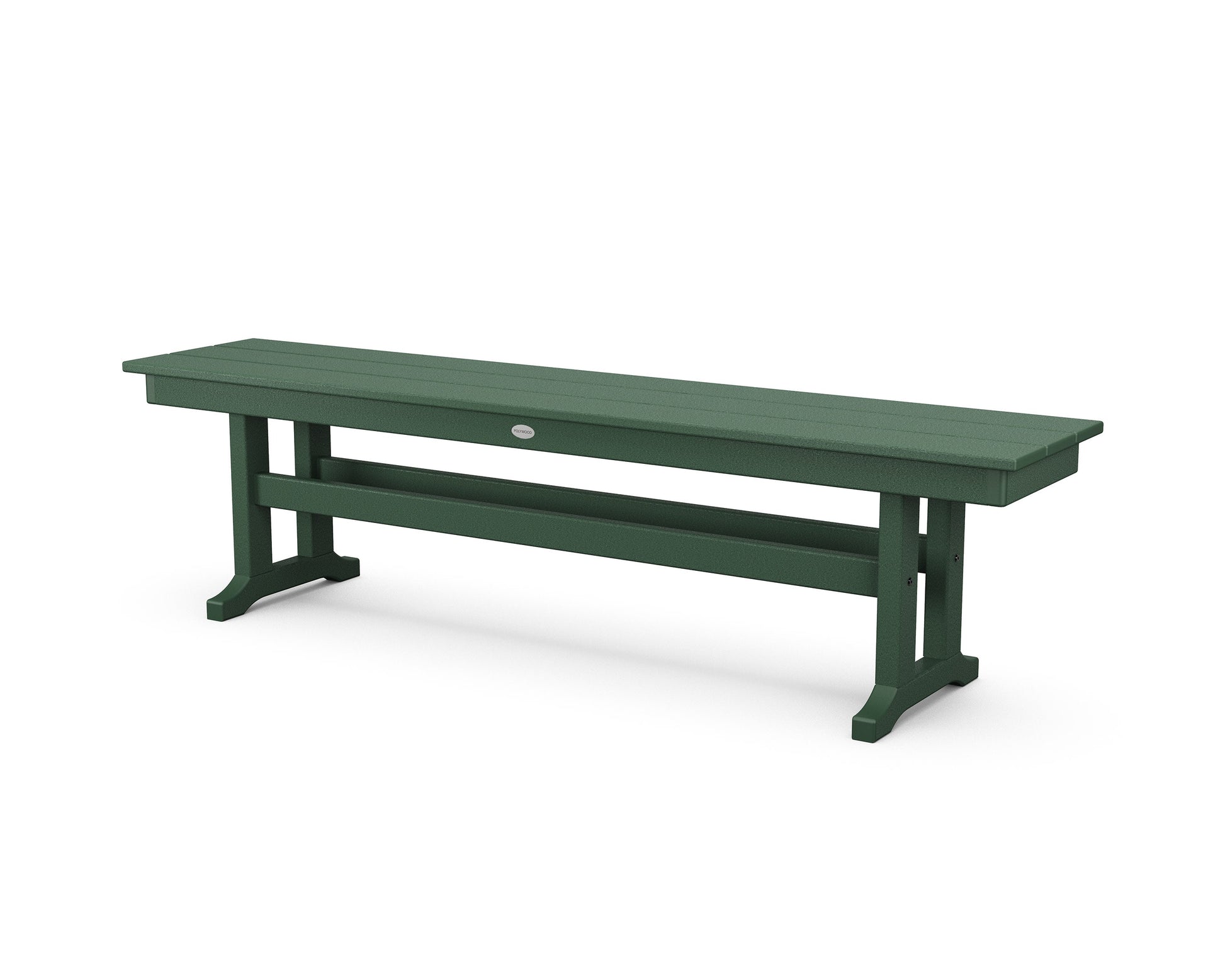 POLYWOOD Farmhouse 65" Side Bench — Green