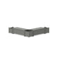 POLYWOOD 48" Country Living L- Shaped Planter Storage Bench Corner Set — Slate Grey