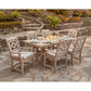 POLYWOOD Chinoiserie Arm Chair 7-Piece Farmhouse Dining Set