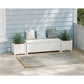 POLYWOOD 48" Nautical Straight Planter Storage Bench Set