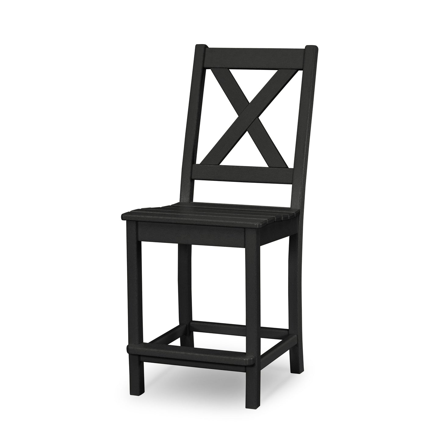 POLYWOOD Braxton Counter Side Chair — Black