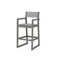 POLYWOOD EDGE Sling Bar Arm Chair — Slate Grey / Metallic Sling
