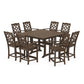 POLYWOOD Chinoiserie 9-Piece Square Counter Set with Trestle Legs — Kona