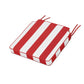 POLYWOOD Acadia Dining Side Seat Cushion — Cabana Stripe Crimson