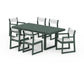 POLYWOOD EDGE Sling 7-Piece Dining Set — Green / White Sling