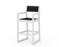 POLYWOOD EDGE Sling Bar Arm Chair — Vintage White / Black Sling