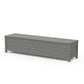 POLYWOOD Nautical 72" Storage Bench — Slate Grey