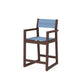 POLYWOOD EDGE Sling Counter Arm Chair — Mahogany / Poolside Sling