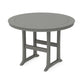 POLYWOOD Nautical Trestle 60" Round Bar Table — Slate Grey
