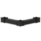 POLYWOOD 72" Vineyard L- Shaped Planter Storage Bench Corner Set- Large — Black