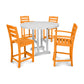 POLYWOOD La Casa Café 5-Piece Round Farmhouse Counter Dining Set/2 Counter Side Chairs + 2 Counter Arm Chairs + Round Counter Table FREE SHIPPING