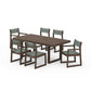 POLYWOOD EDGE Sling 7-Piece Dining Set — Kona / Dupioni Sea Mist Sling