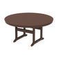 POLYWOOD 60" Round Farmhouse Dining Table — Mahogany