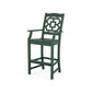 POLYWOOD Chinoiserie Bar Arm Chair — Green