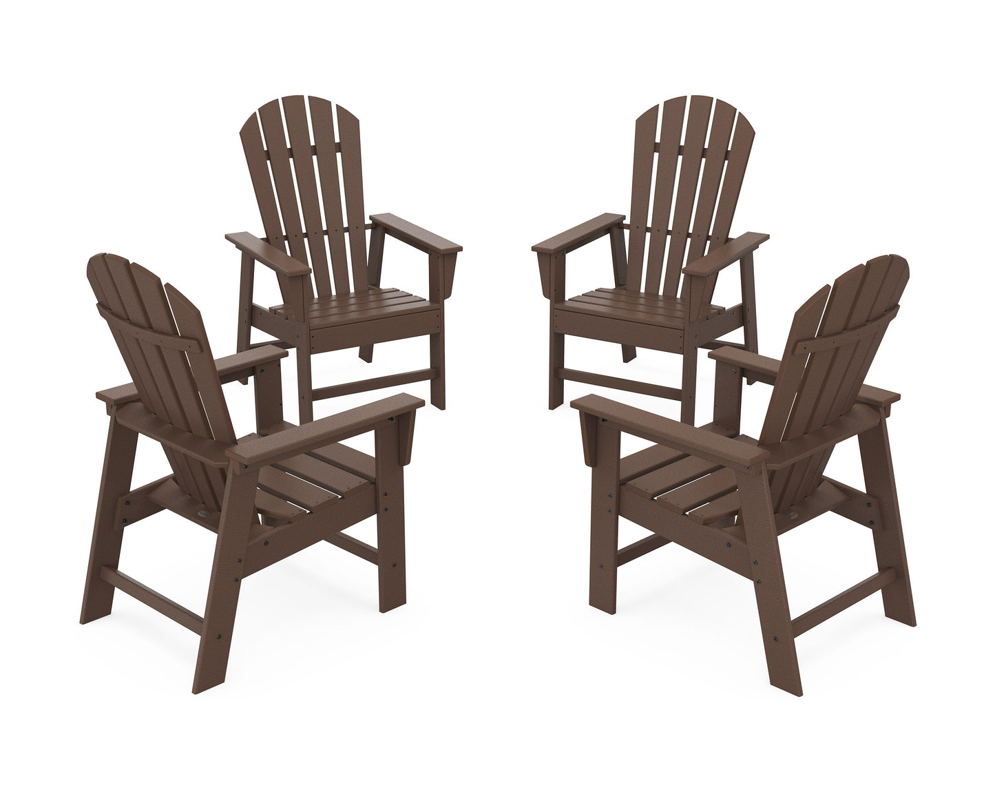 POLYWOOD 4-Piece South Beach Casual Chair Conversation Set — Mahogany