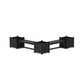 POLYWOOD 48" Nautical L- Shaped Planter Bench Corner Set - Large — Black