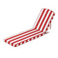 POLYWOOD Chinoiserie Chaise Cushion — Cabana Stripe Crimson