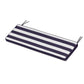 POLYWOOD Chinoiserie Bench Seat Cushion — Cabana Stripe Navy