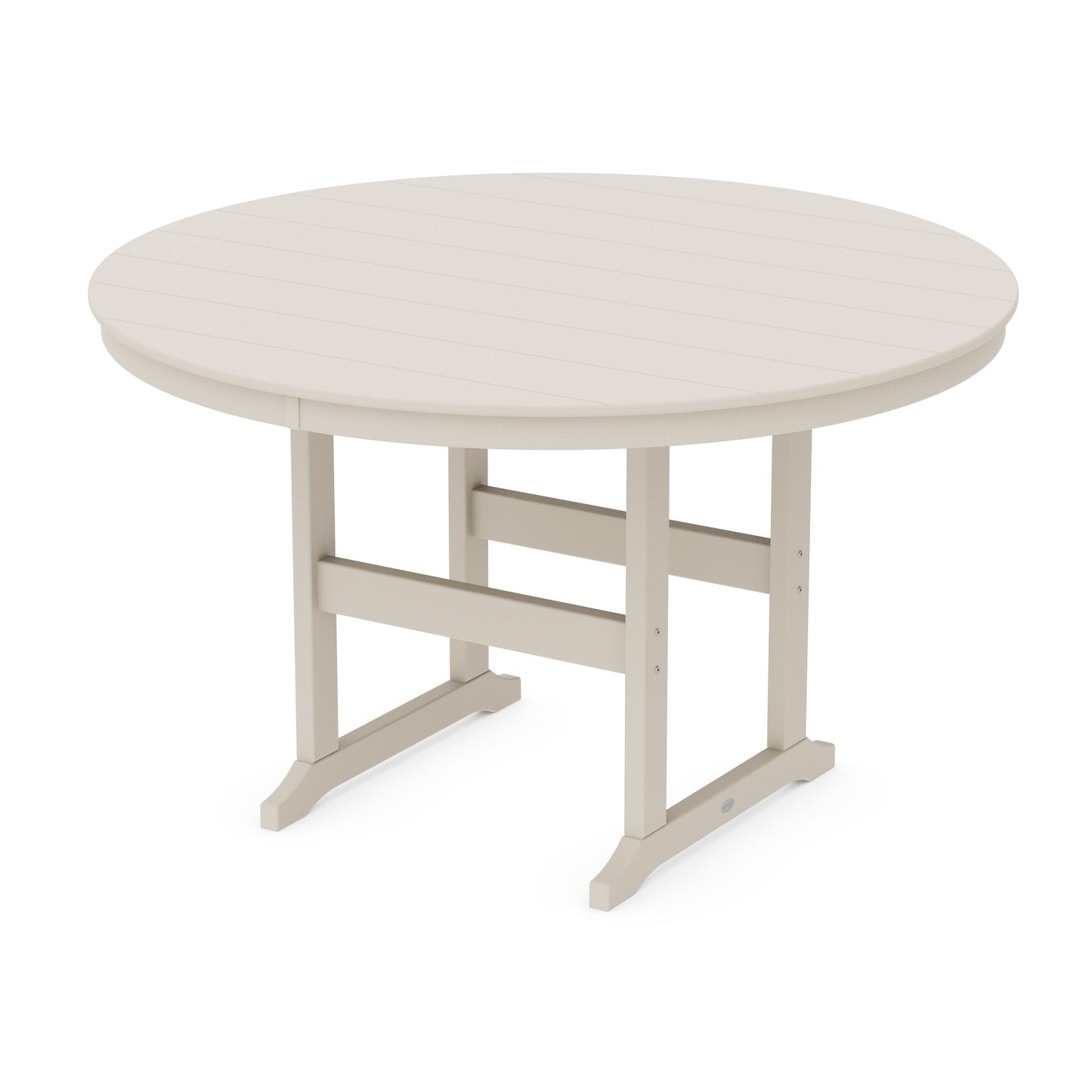 POLYWOOD 60" Round Farmhouse Counter Table — Sand