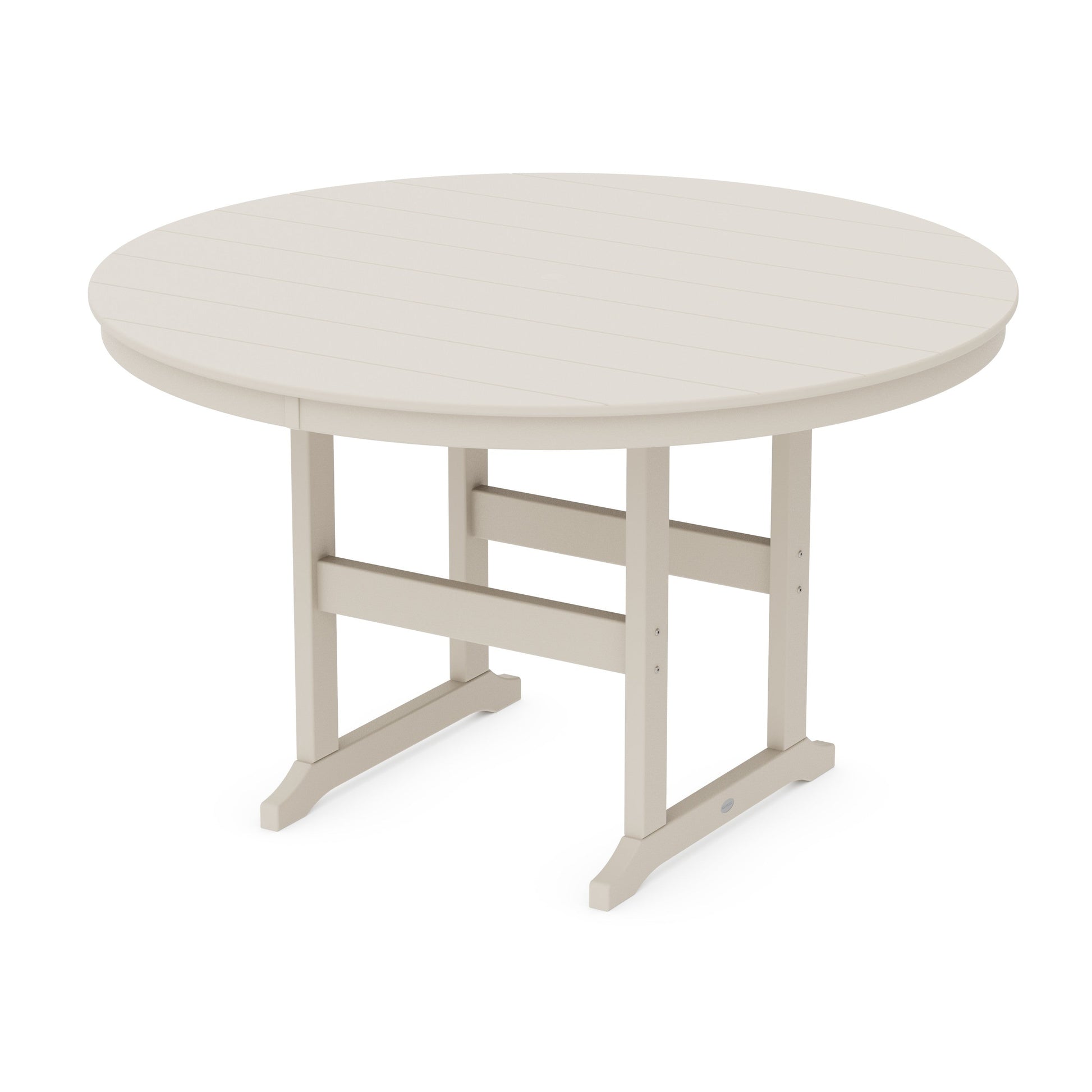 POLYWOOD 60" Round Farmhouse Counter Table — Sand