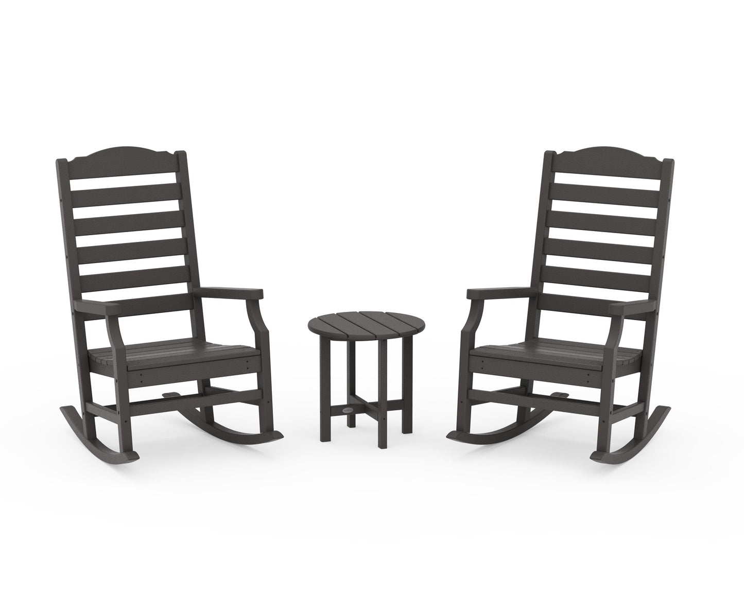 POLYWOOD Savannah 3-Piece Rocking Chair Set — Vintage Coffee
