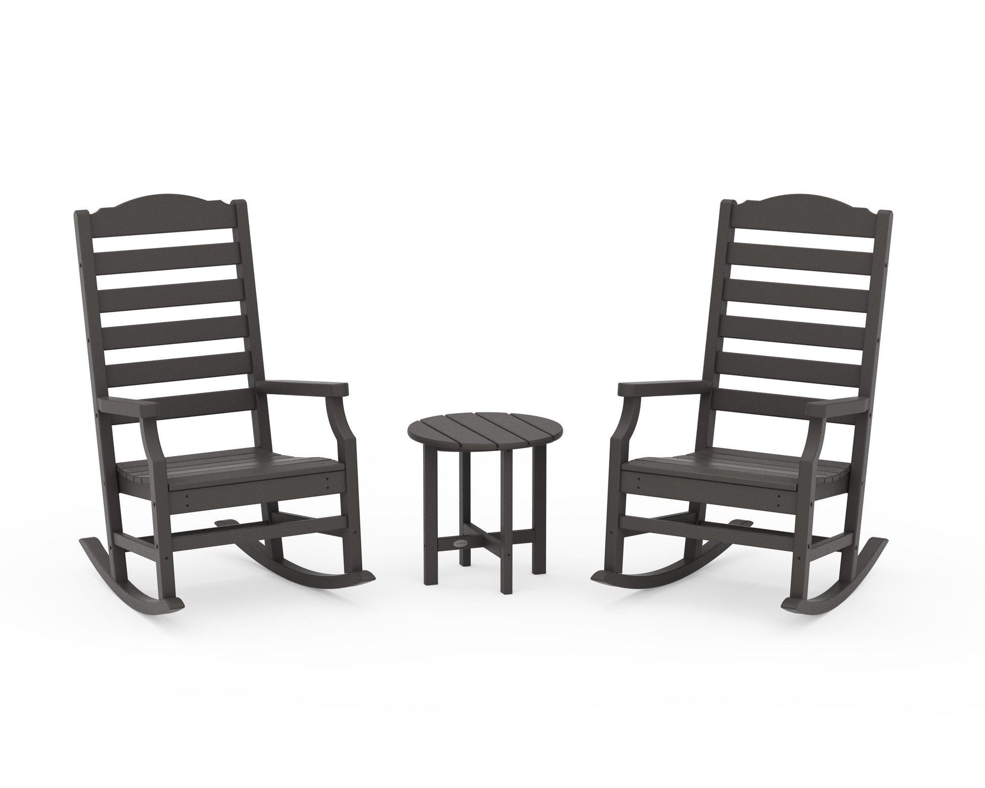 POLYWOOD Savannah 3-Piece Rocking Chair Set — Vintage Coffee