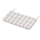 POLYWOOD Chinoiserie Bench Seat Cushion — Buffalo Plaid Dune Burlap