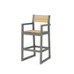 POLYWOOD EDGE Sling Bar Arm Chair — Slate Grey / Dupioni Apricot Sling