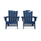 POLYWOOD Wave 2-Piece Adirondack Set with The Wave Chair Left FREE SHIPPING