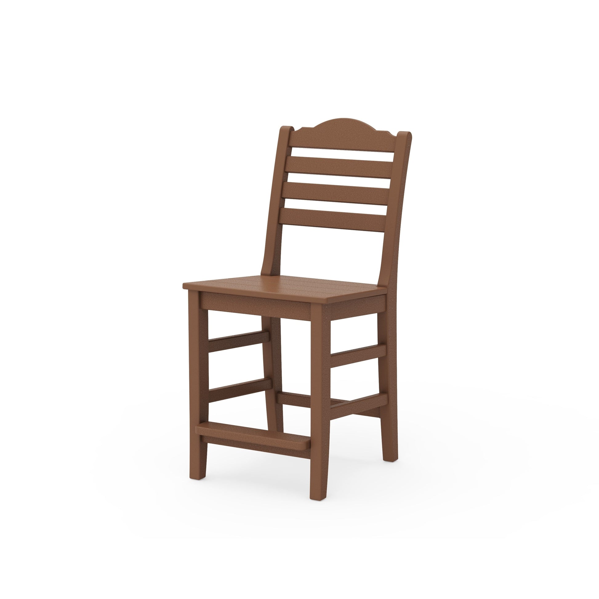 POLYWOOD Savannah Counter Side Chair — Teak