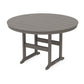 POLYWOOD 60" Round Farmhouse Counter Table — Driftwood