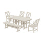 POLYWOOD Braxton 6-Piece Dining Set with Bench — Sand