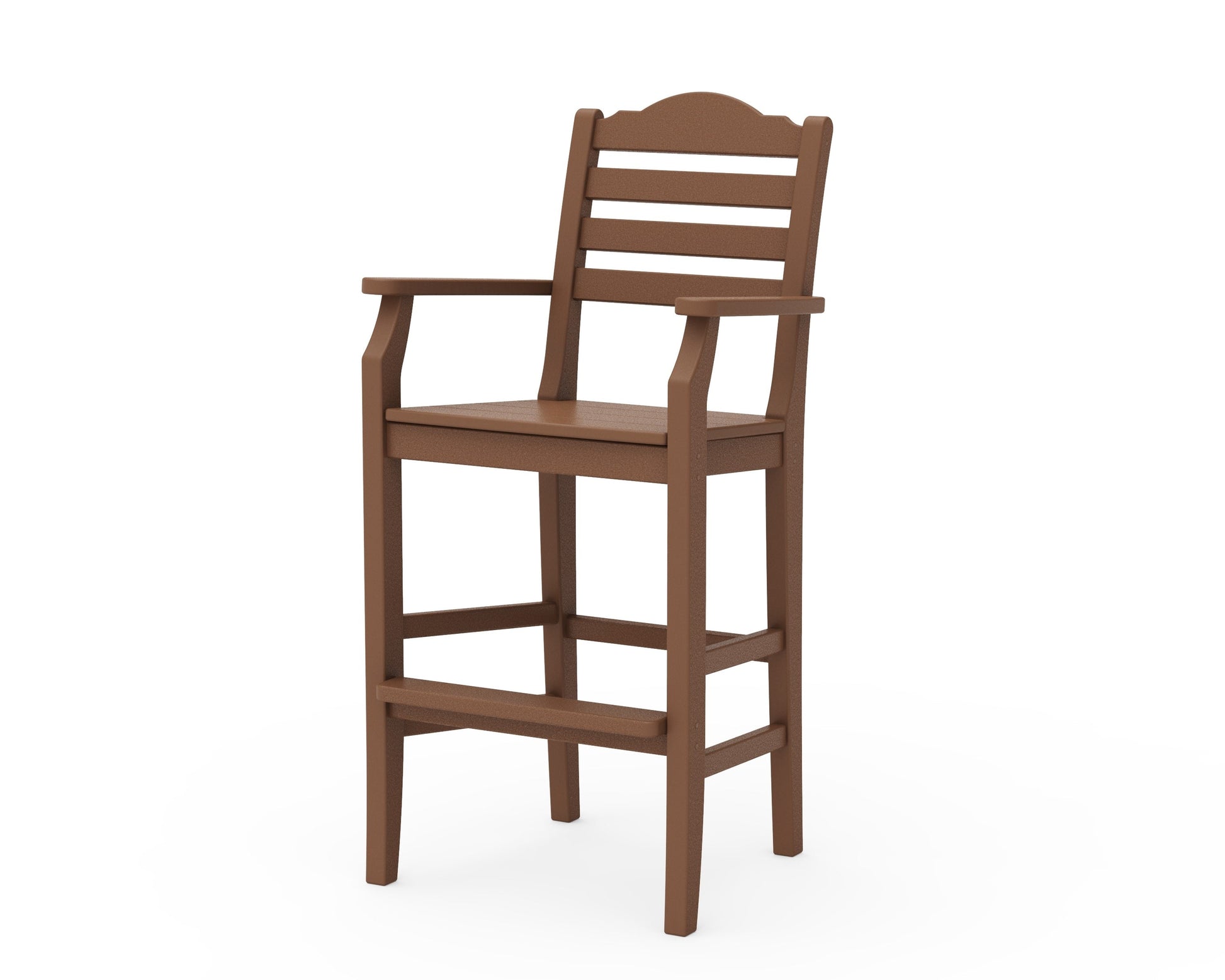 POLYWOOD Savannah Bar Arm Chair — Teak