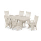 POLYWOOD Acadia Arm Chair 7-Piece Farmhouse Dining Set — Sand