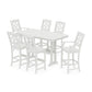 POLYWOOD Chinoiserie 7-Piece Bar Set with Trestle Legs — Vintage White