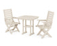 POLYWOOD Captain Folding Chair 3-Piece Dining Set — Sand