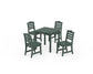 POLYWOOD Savannah Kids 5-Piece Dining Set — Green